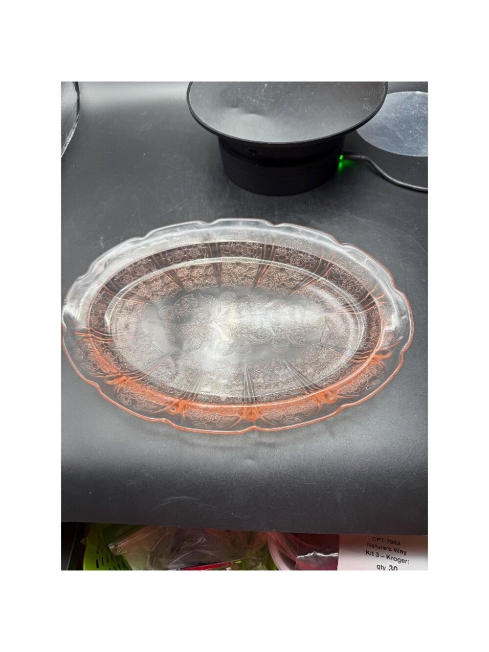 Jeanette Glass Cherry Blossom Oval Dish